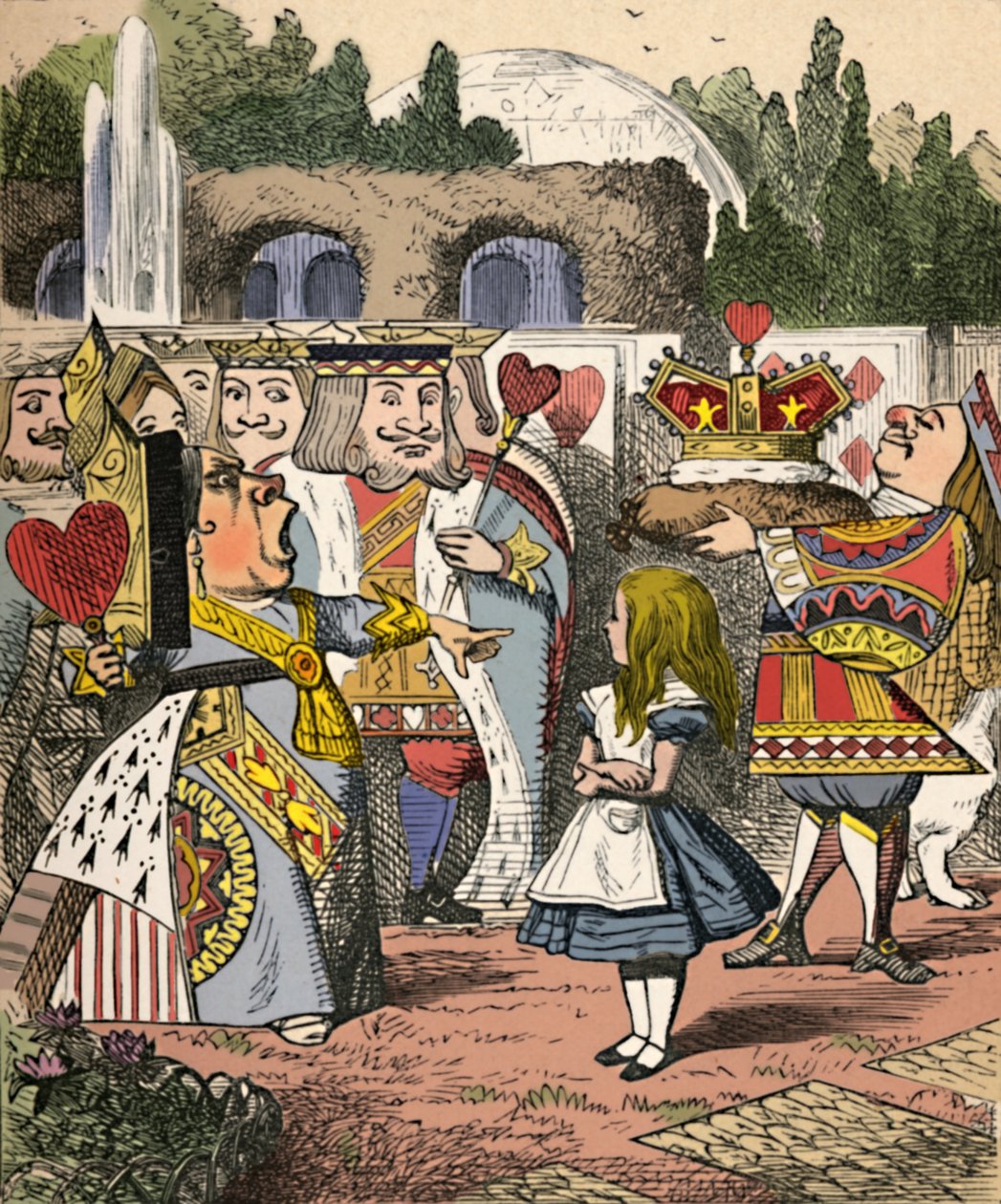 Fora com sua cabeça! Alice e a rainha vermelha, 1889 de John Tenniel