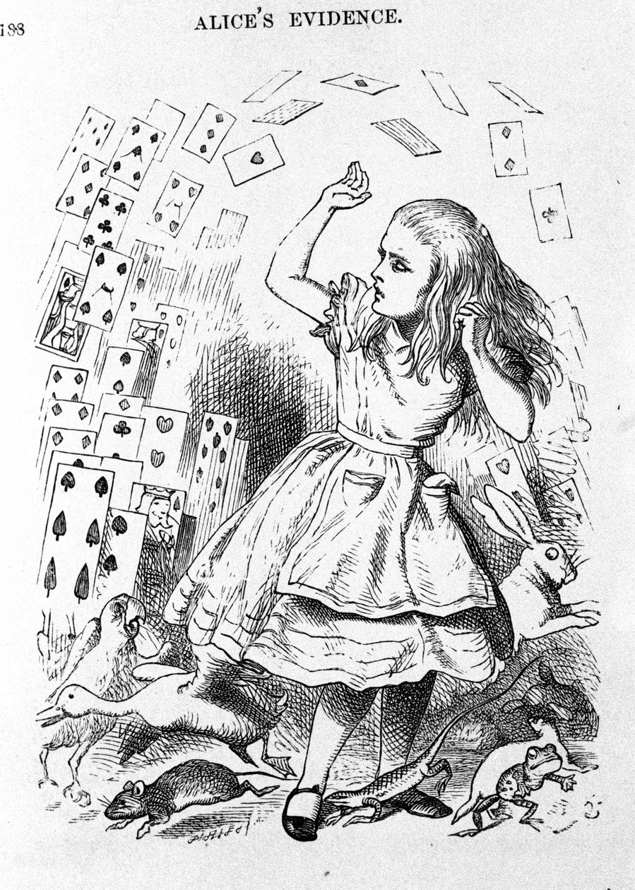 As cartas a jogar - em "The nursery" "Alice