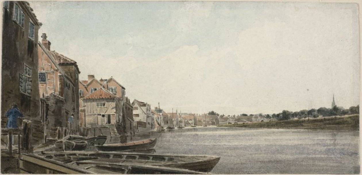 Vista no Wensum na King Street, tirada da Foundary Bridge de John Thirtle