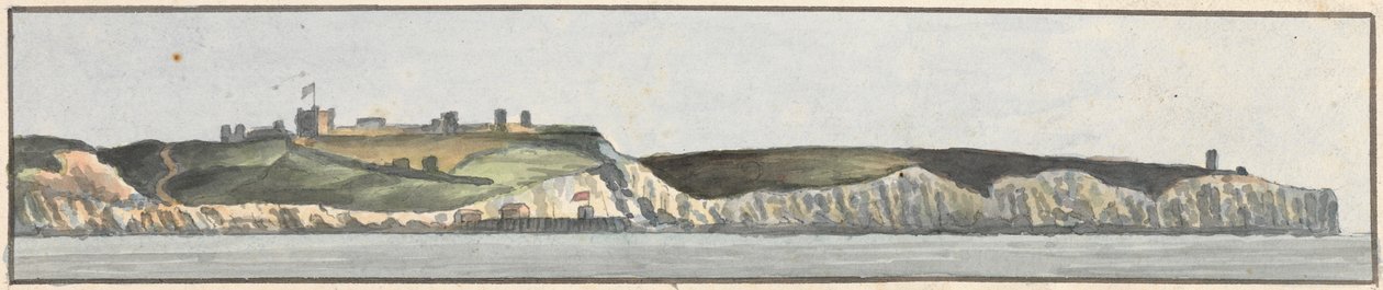 Castelo de Dover, Nordeste, 1/2 Norte (um dos cinco desenhos de um monte) de John Thomas Serres