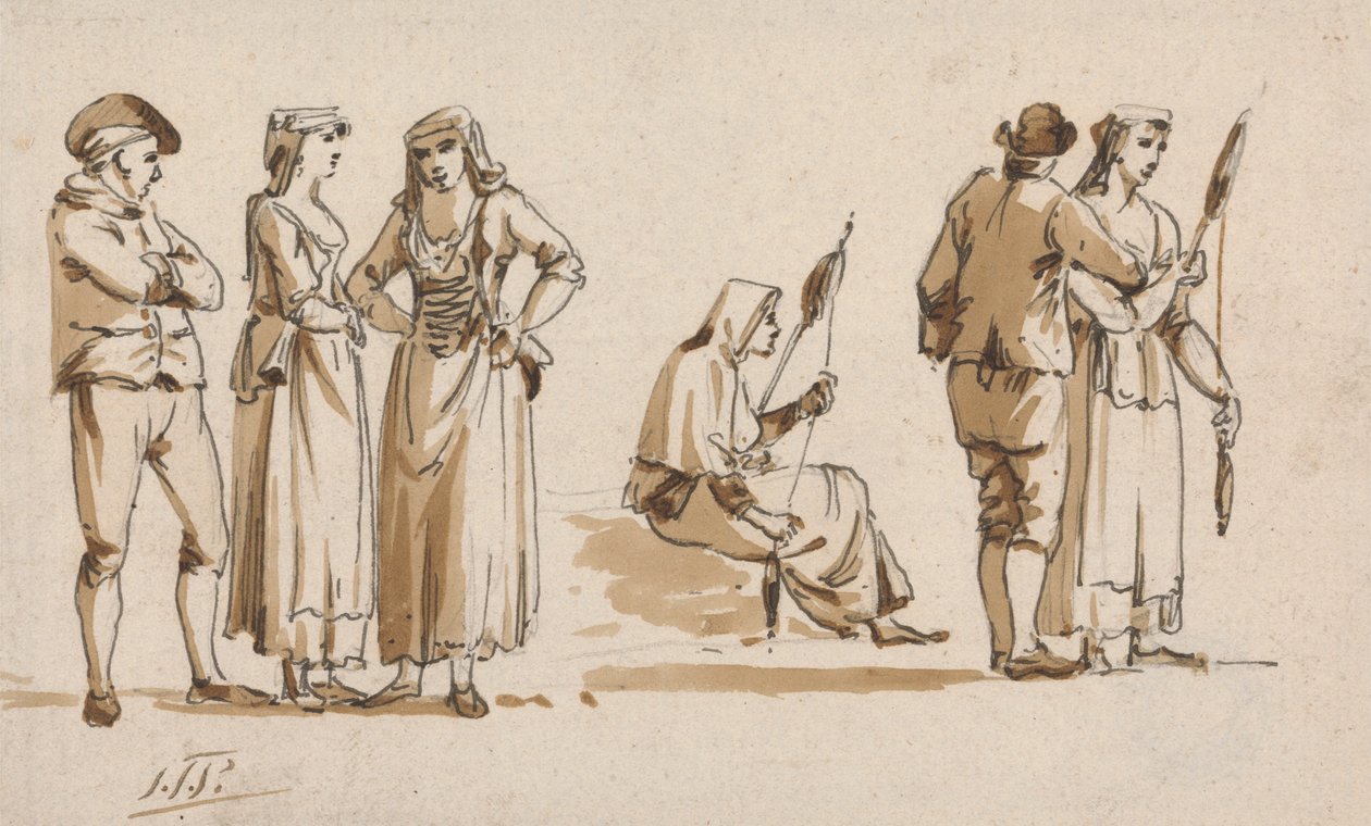 Camponeses italianos de John Thomas Serres