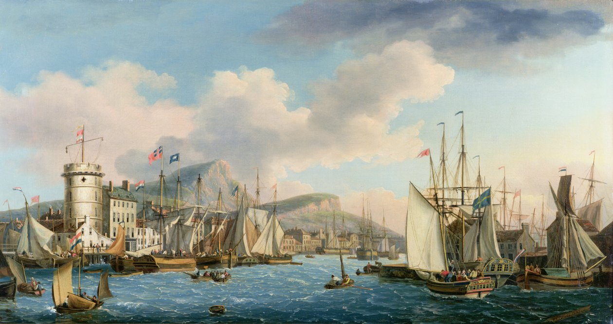 Leith Harbour, 1825 de John Thomas Serres