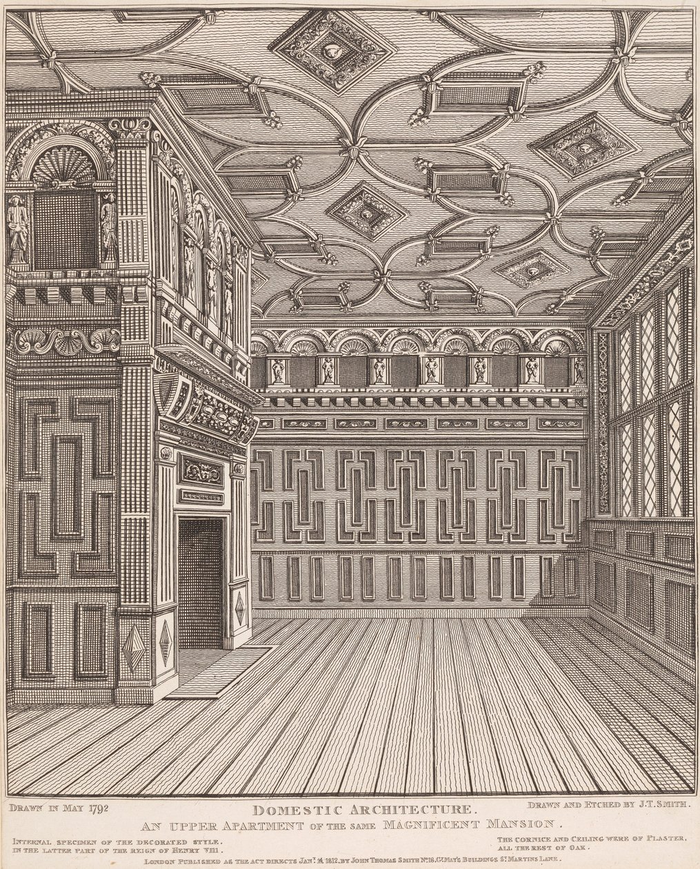 Arquitetura doméstica, um apartamento superior da mesma magnífica mansão de John Thomas Smith