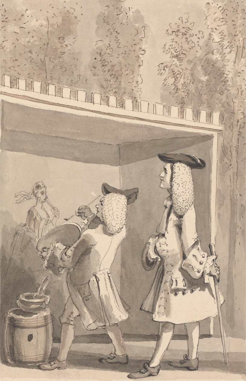 Pintura Hogarth em Vauxhall Gardens na presença de Jonathan Tyers de John Thomas Smith