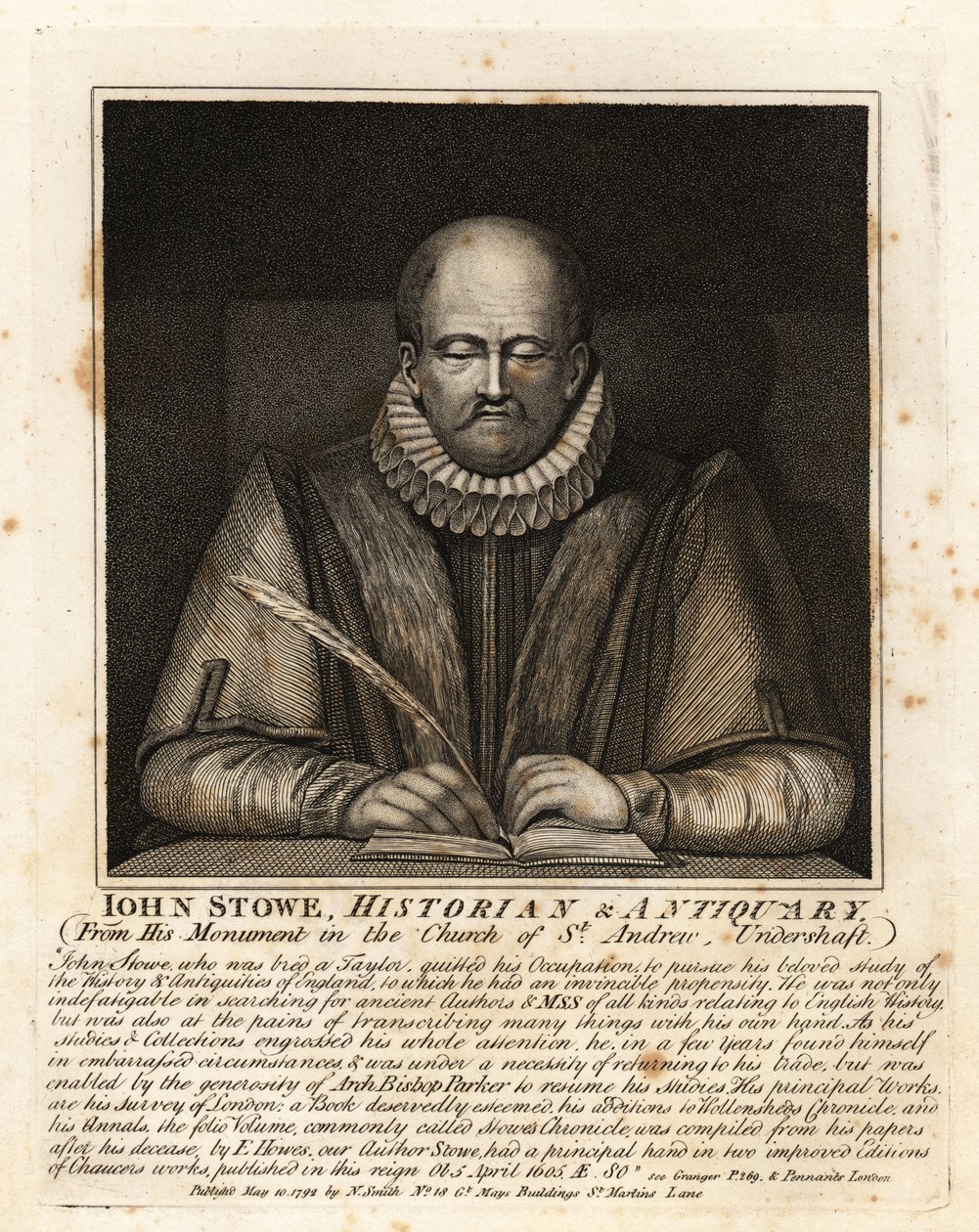 John Stowe, Historiador e Antiquário de John Thomas Smith