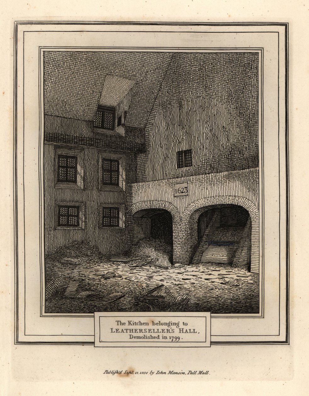 Kitchen of Leathersellers Hall, Londres de John Thomas Smith