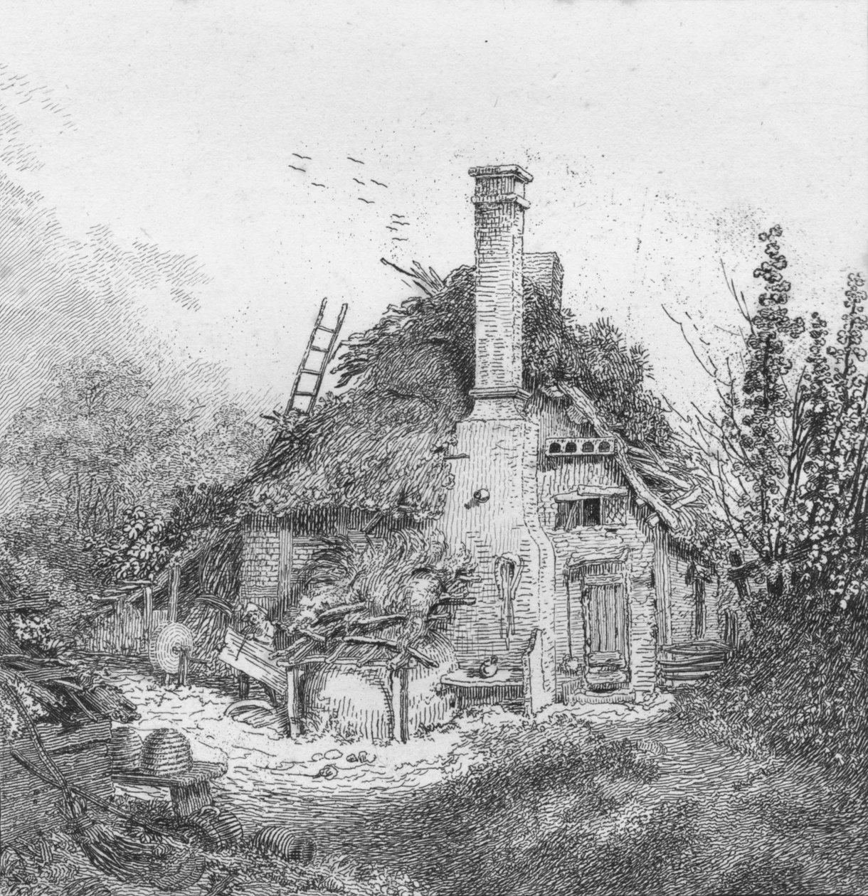 Em Merrow Common, Surrey, 1797 de John Thomas Smith
