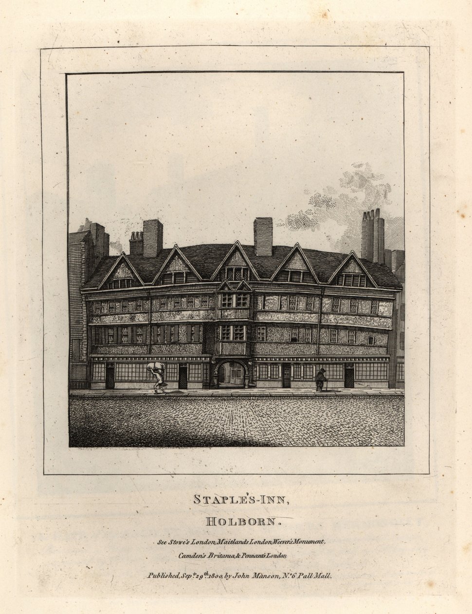 Staples Inn, Holborn de John Thomas Smith