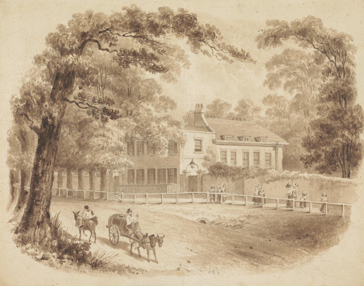 A residência de George Stevens, F.R.S. de John Thomas Smith