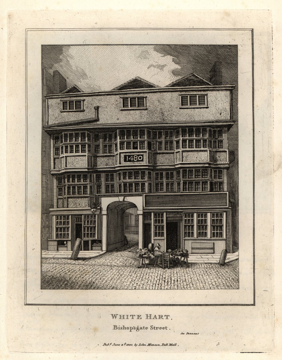 The White Hart, Bishopsgate Street de John Thomas Smith