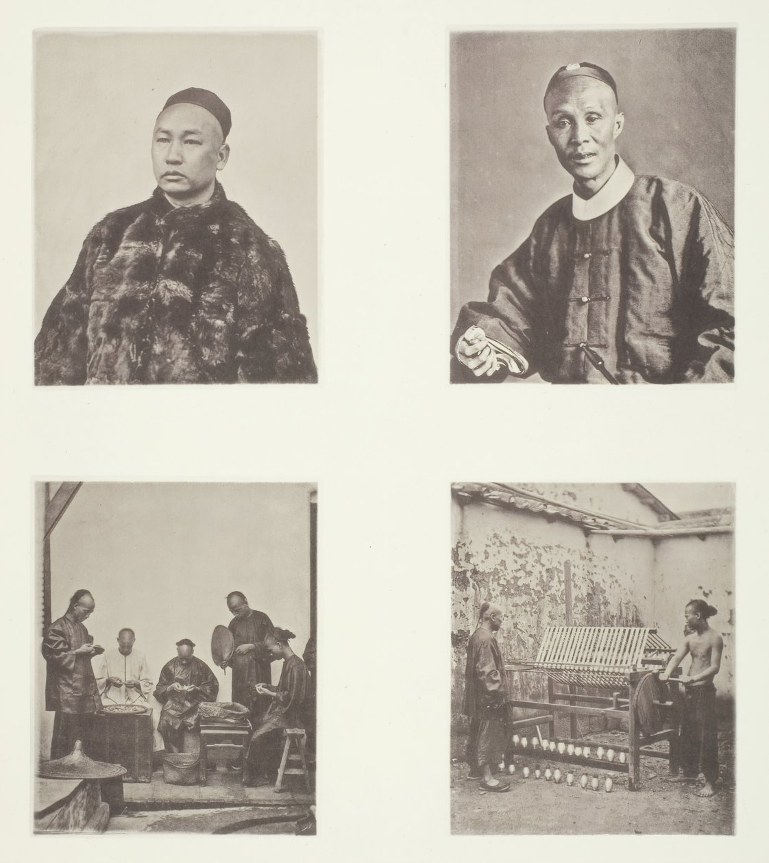 A Cantonese Gentleman, A Cantonese Gentleman, Schroffing Dollars, Reeling Silk, c. 1868. de John Thomson