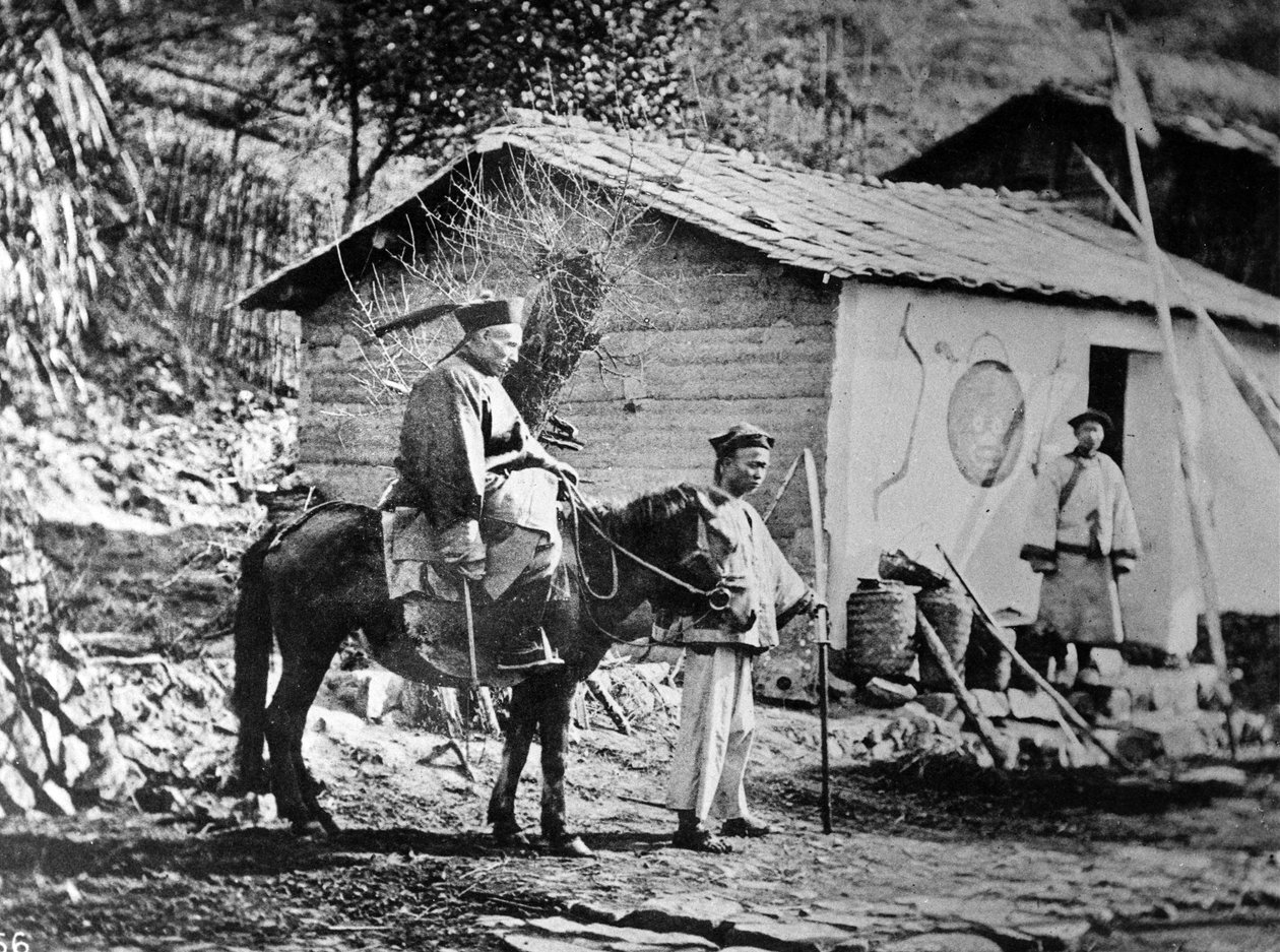 Um mandarim militar a cavalo, c.1871 de John Thomson