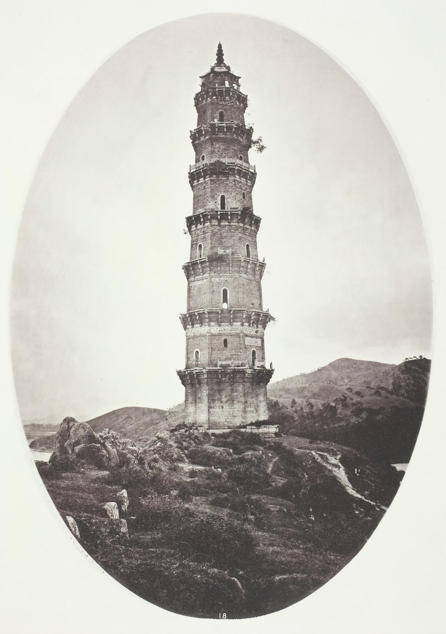 Um Pagoda perto de Chao-Chowfu, c. 1868. de John Thomson