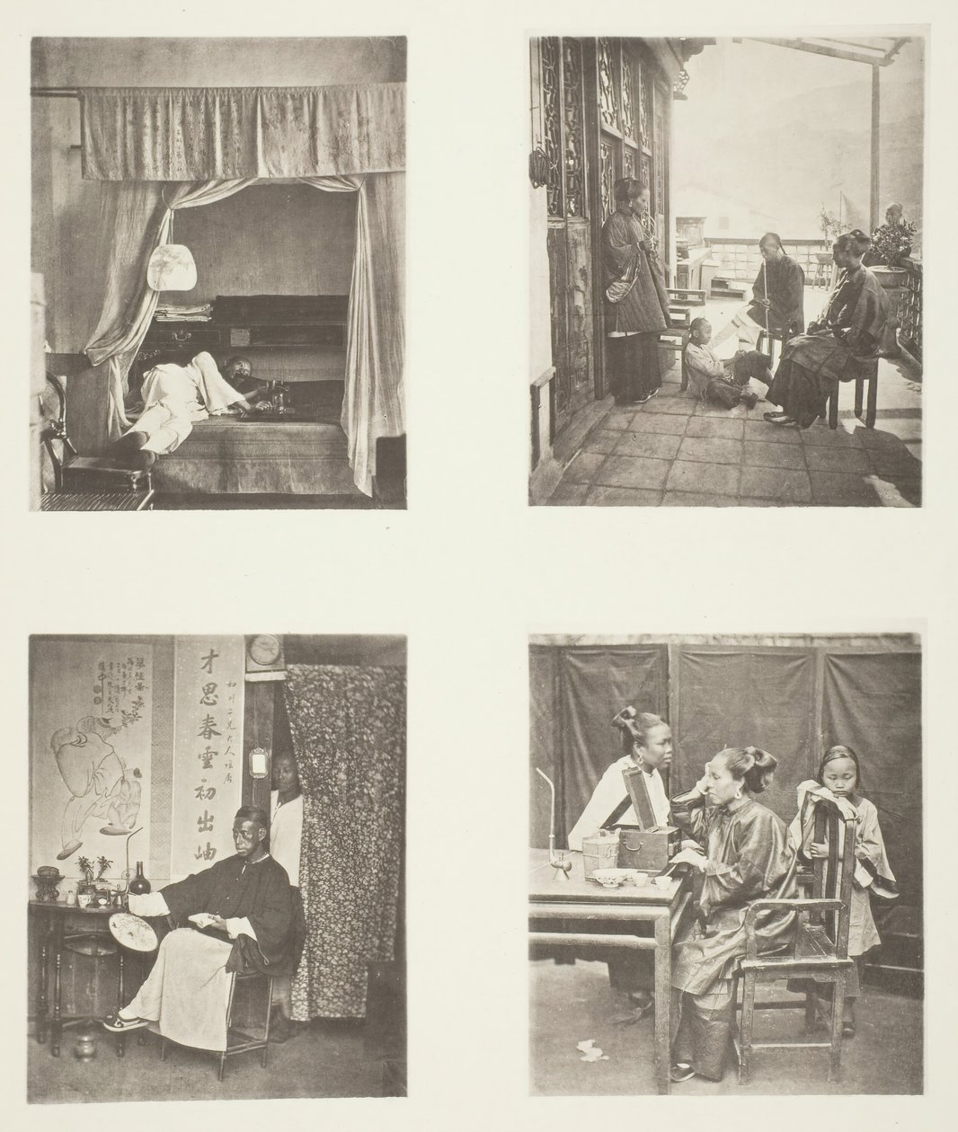 A Whiff of the Opium Pipe at Home, After Dinner, Reading for Honours, The Toilet, c. 1868. de John Thomson