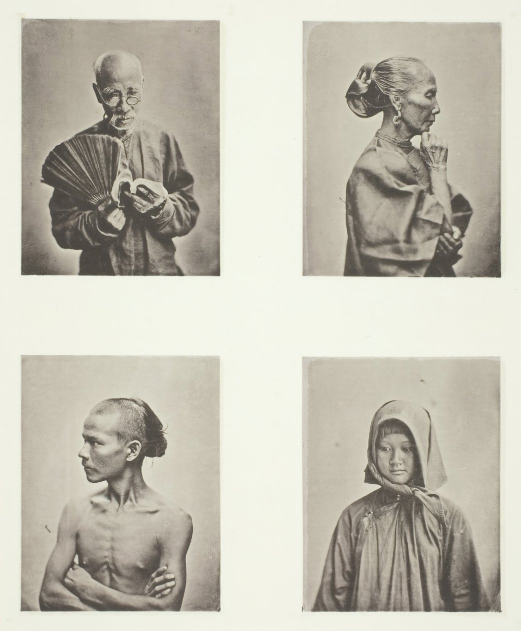 Quatro Cabeças, Tipos da Classe Trabalhadora, c. 1868. de John Thomson