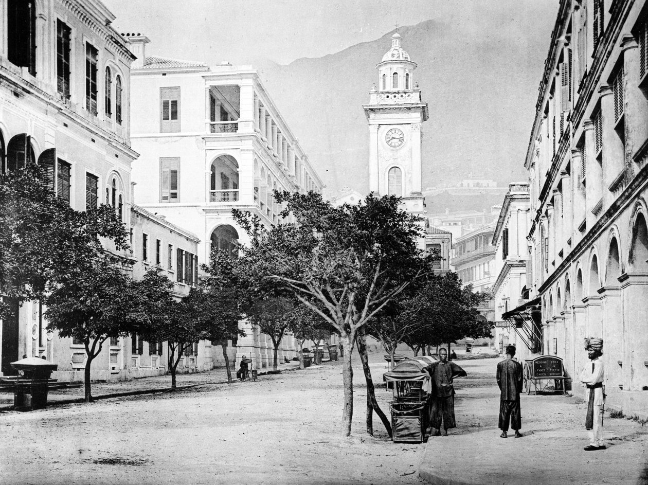 Pedder Street Clock Tower, em Hong Kong, c.1868-71 de John Thomson