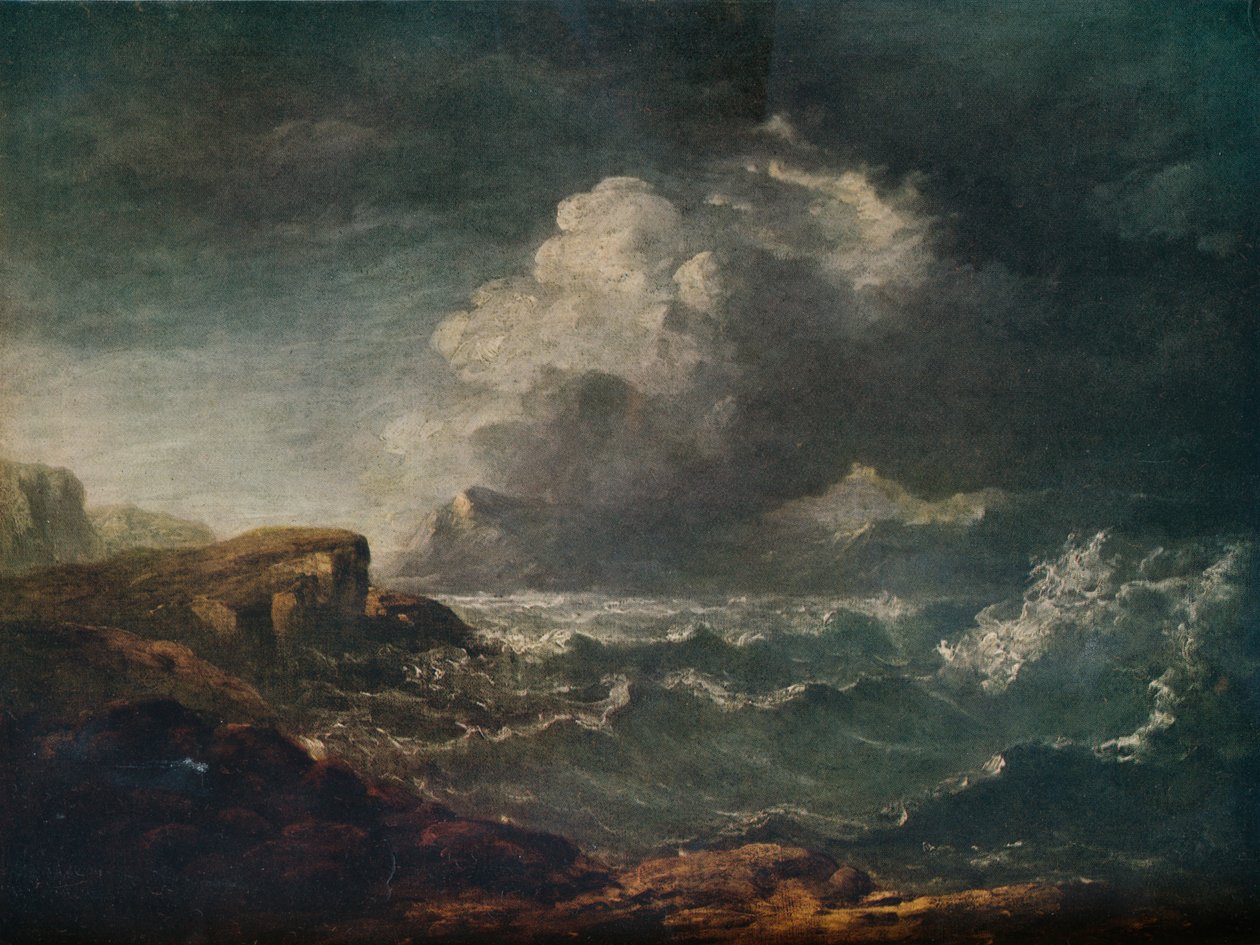 Tempestade em um lago escocês, século XIX, 1917 de John Thomson