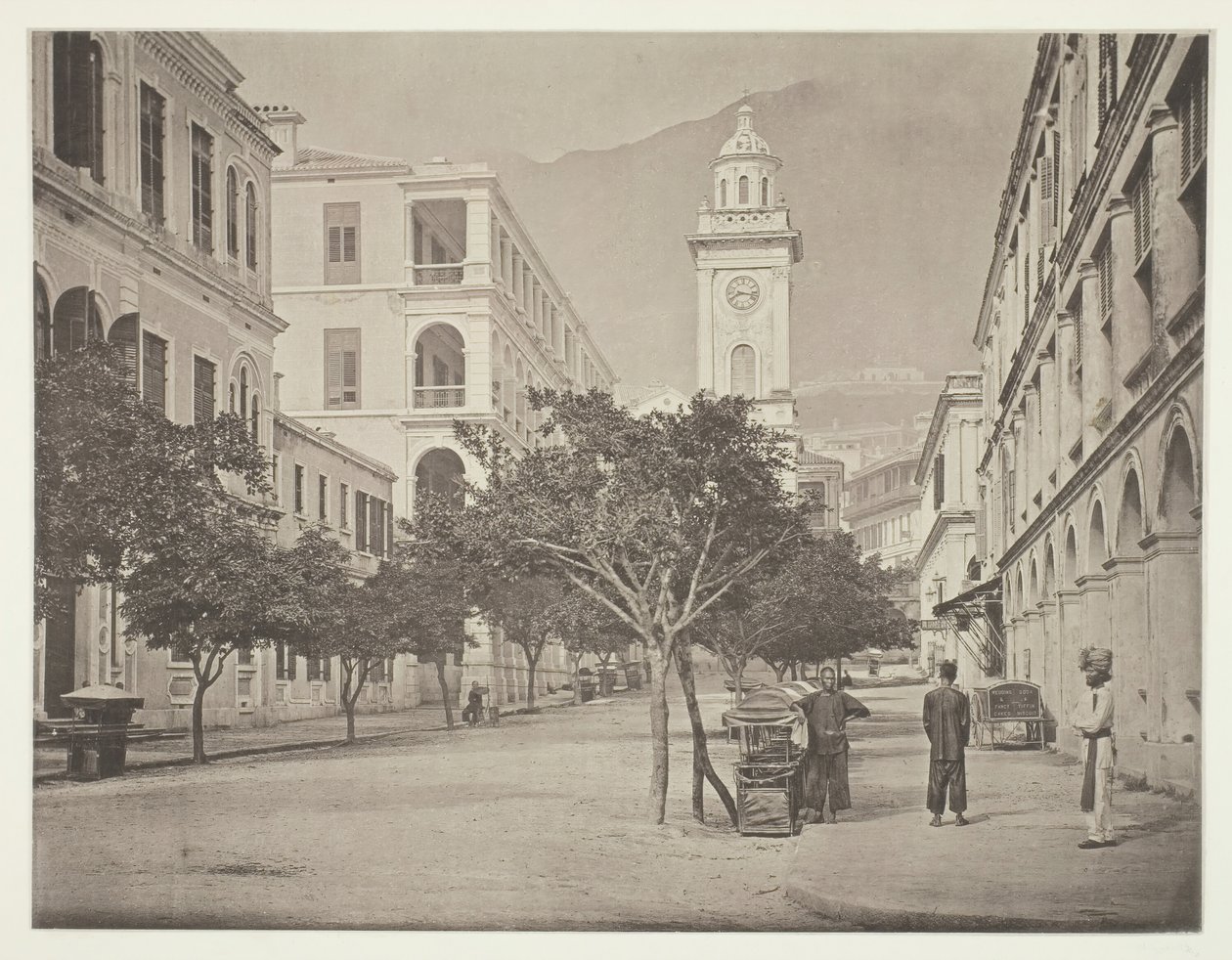 A Torre do Relógio, Hong-Kong, c. 1868. de John Thomson