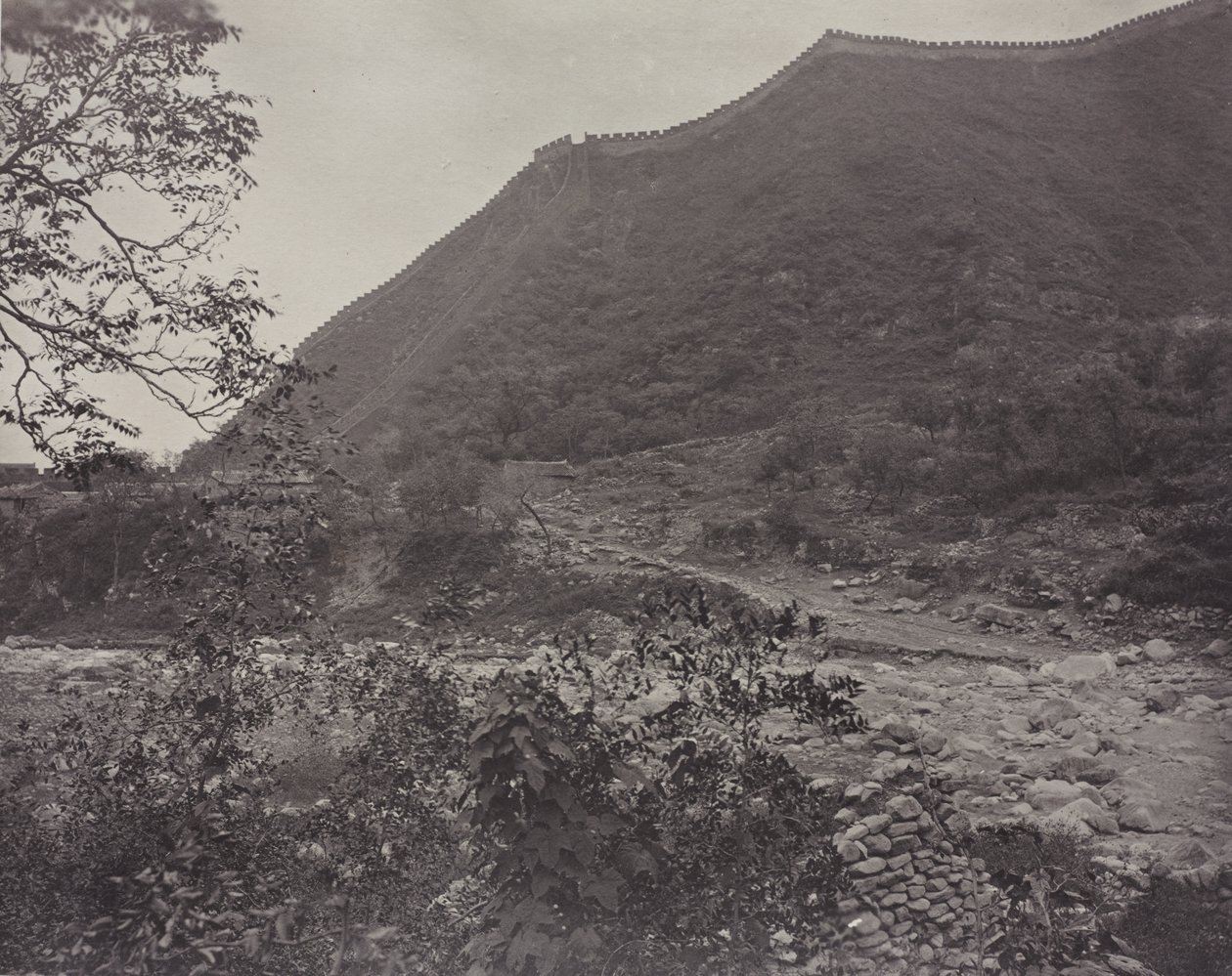 Vista da Grande Muralha, China de John Thomson