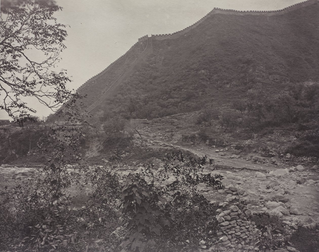 Vista da Grande Muralha, China, c. 1871 de John Thomson