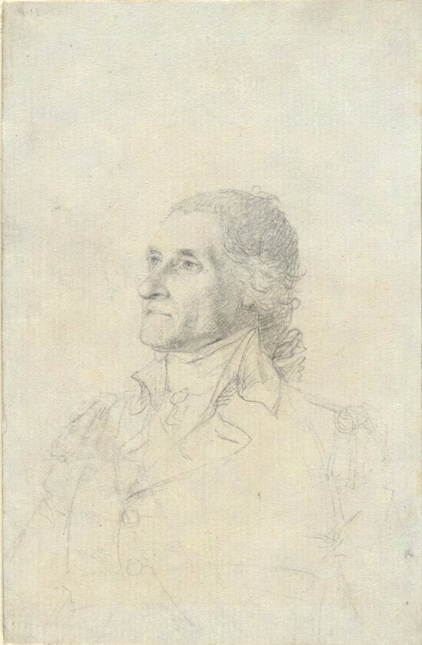 (Homem não identificado - possivelmente Washington?) de John Trumbull