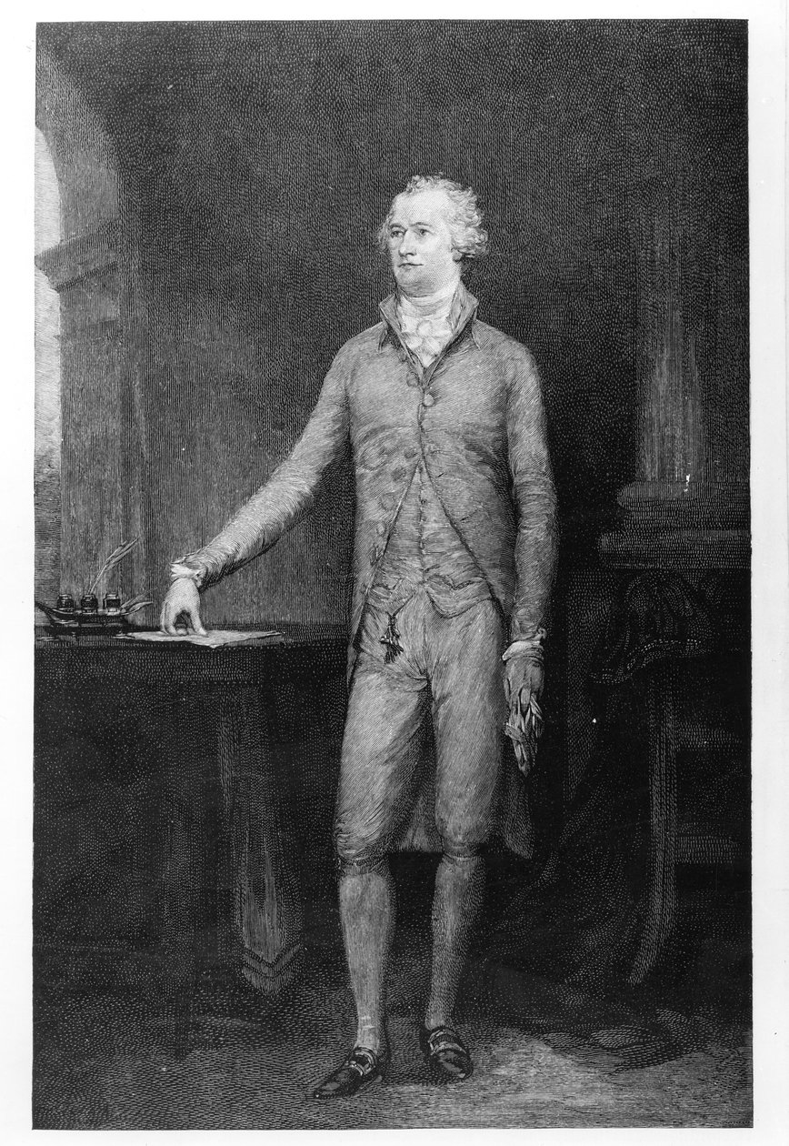 Alexander Hamilton, depois da pintura de 1792 de John Trumbull