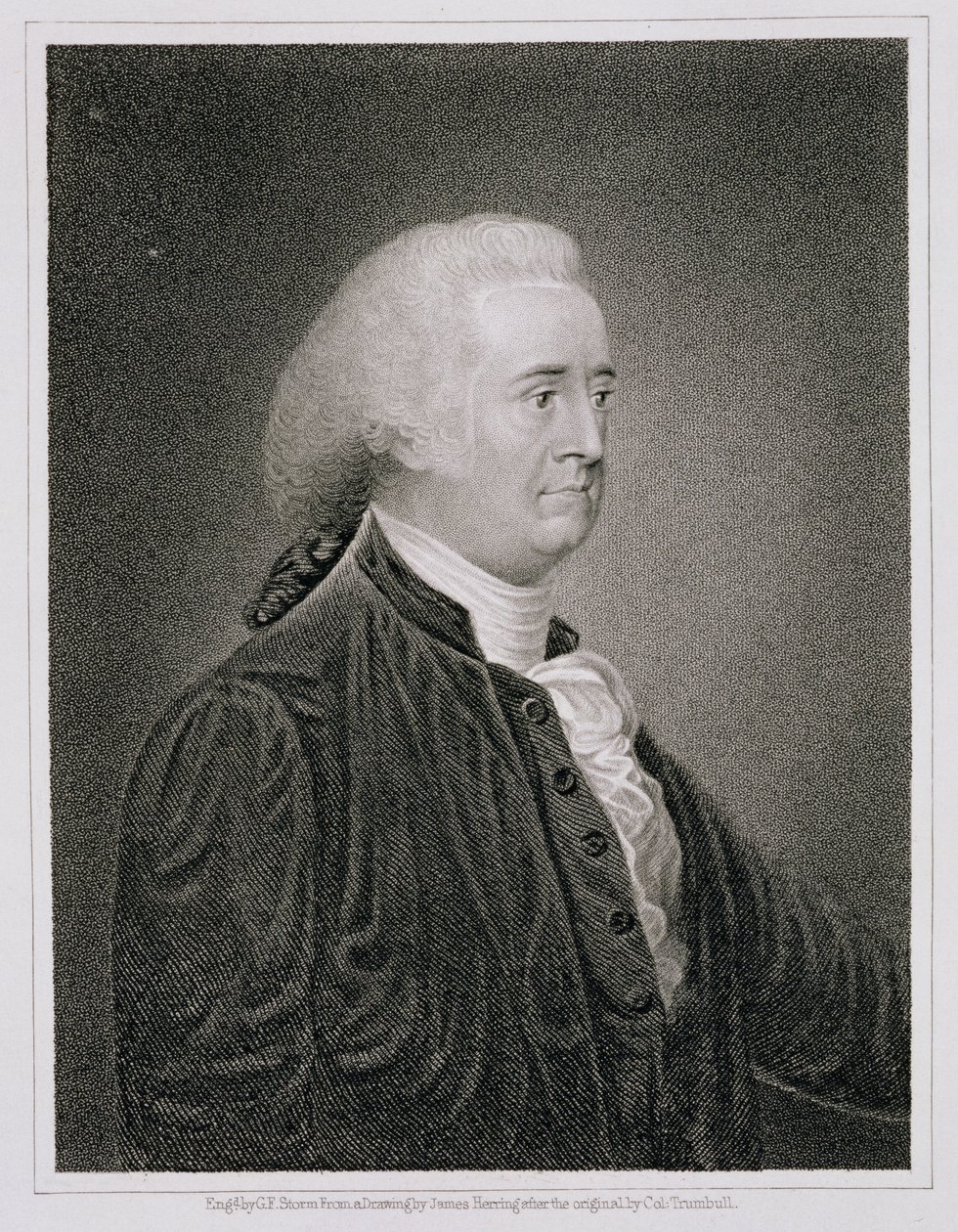 John Rutledge (1739-1800), gravado por GF Storm (fl.c.1834) depois de um desenho do original de James Herring (1794-1867) de John Trumbull