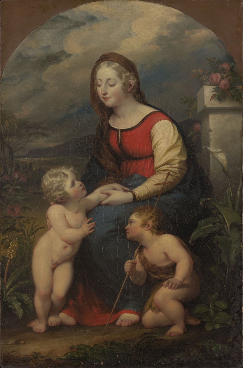 Madona com o Menino e São João Batista de John Trumbull
