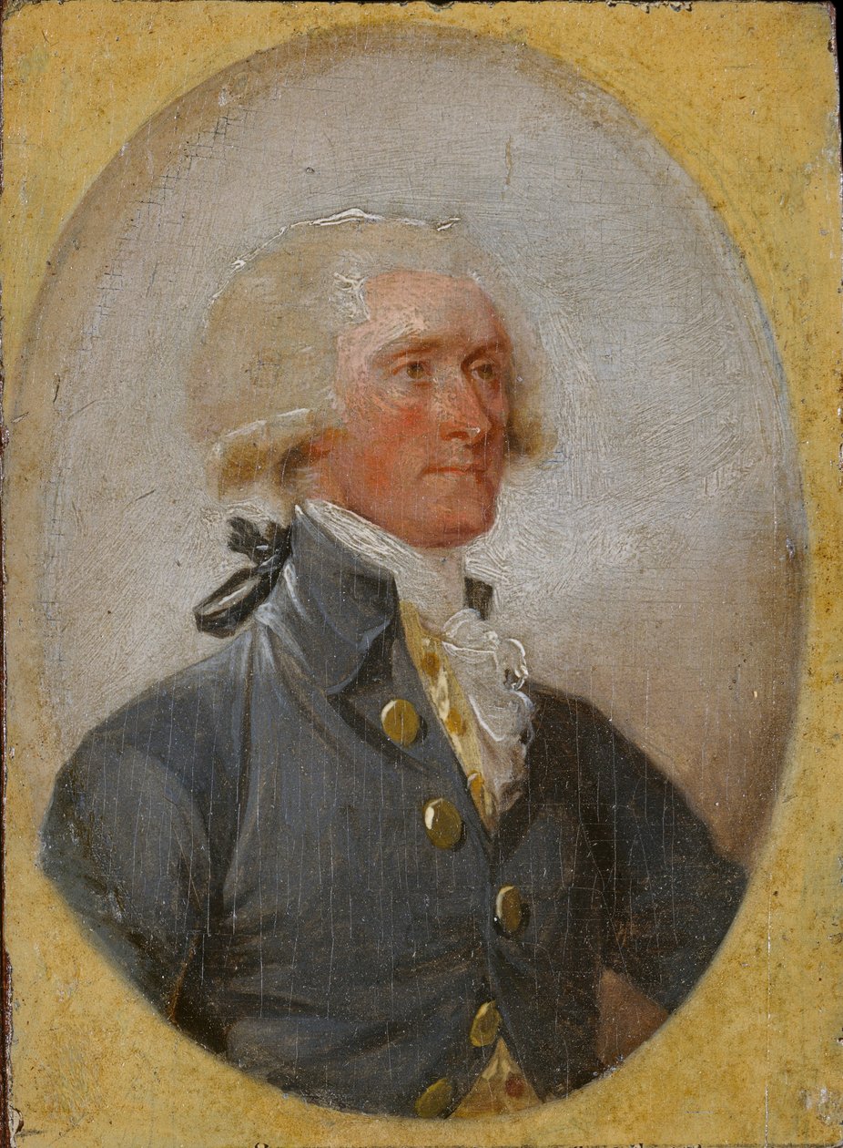 Retrato em miniatura de Thomas Jefferson aos 33 anos de John Trumbull