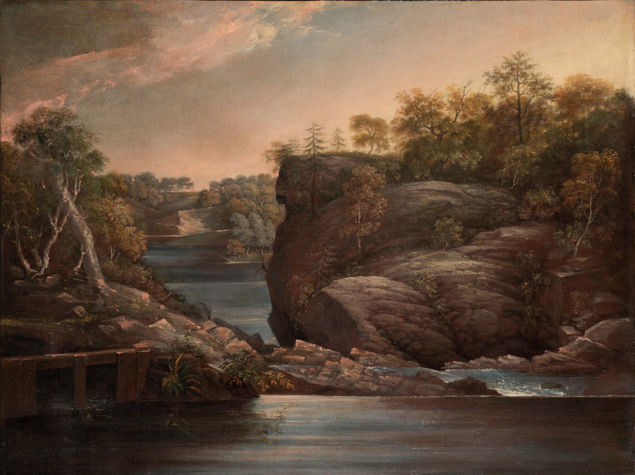 Norwich Falls (ou as Cataratas do Yantic em Norwich) de John Trumbull