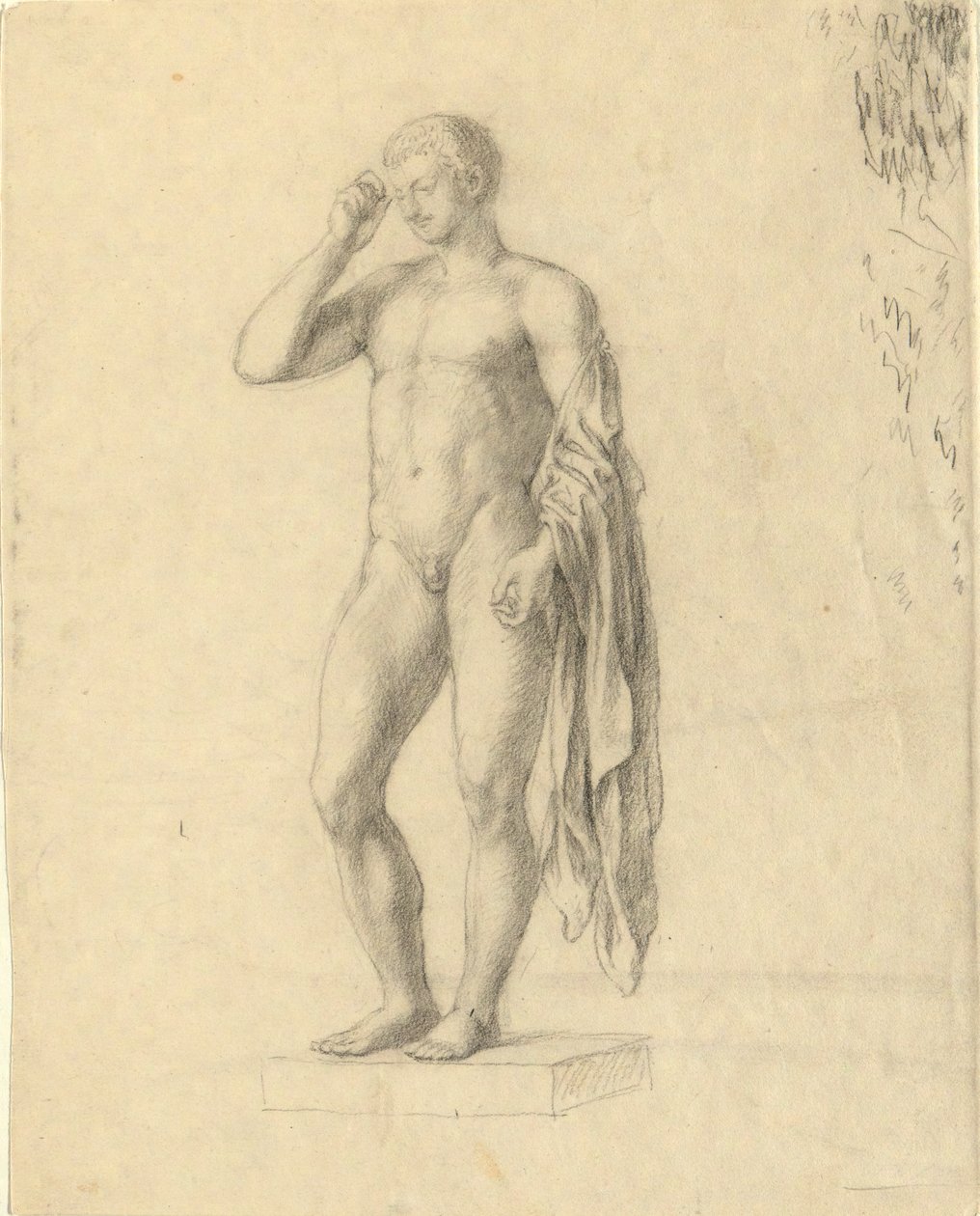 Figura masculina nua (clássica) mostrando o lado esquerdo (?) de John Trumbull