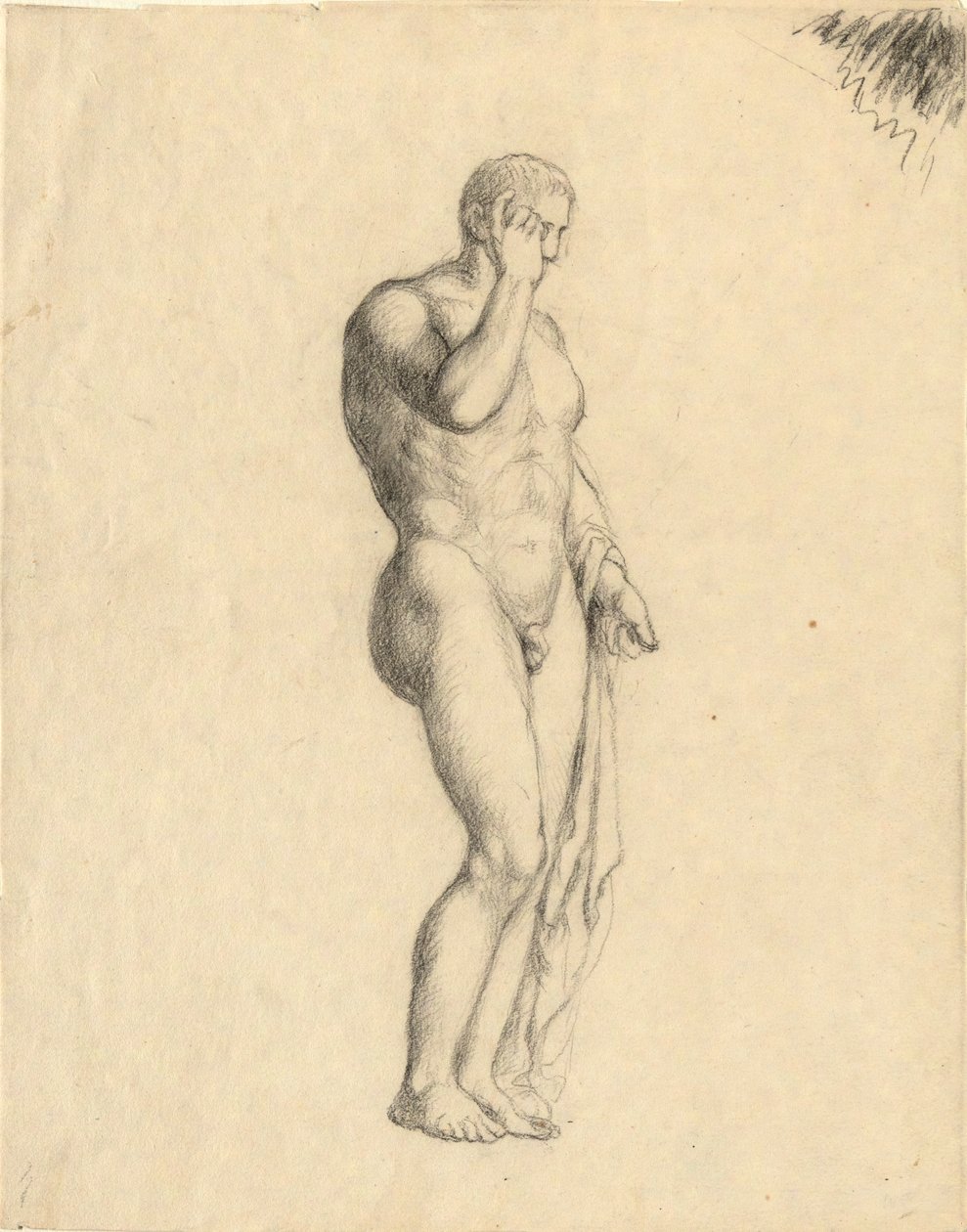 Figura Masculina Nua (clássica) mostrando o lado direito (mesma figura de 1938.280) de John Trumbull