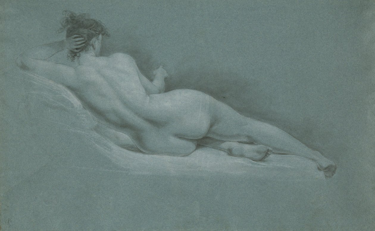 Nu reclinado, vista traseira de John Trumbull