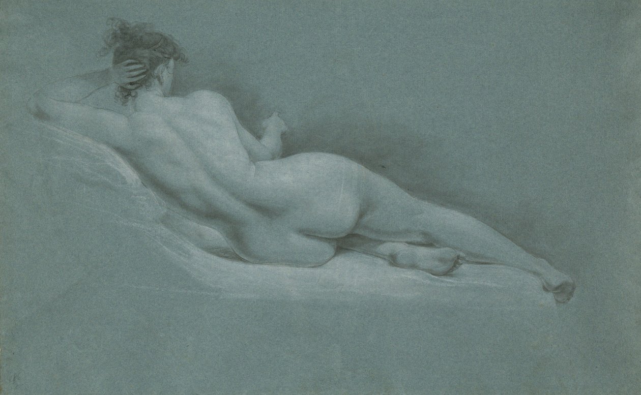 Nu reclinado, visto de costas de John Trumbull
