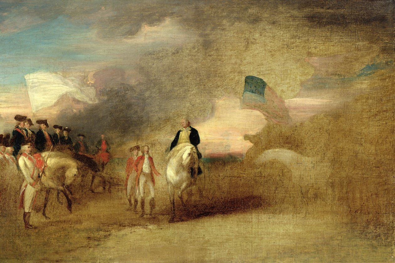 Rendição de Cornwallis em Yorktown, 1787 de John Trumbull