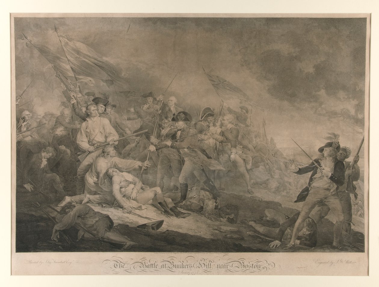 A Batalha no Bunker de John Trumbull