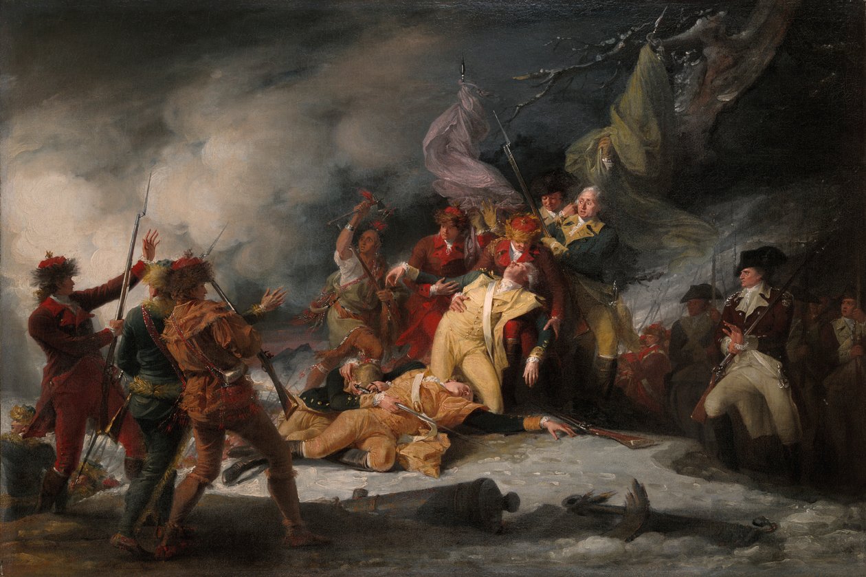 A morte do general Montgomery no ataque a Quebec, 31 de dezembro de 1775 de John Trumbull