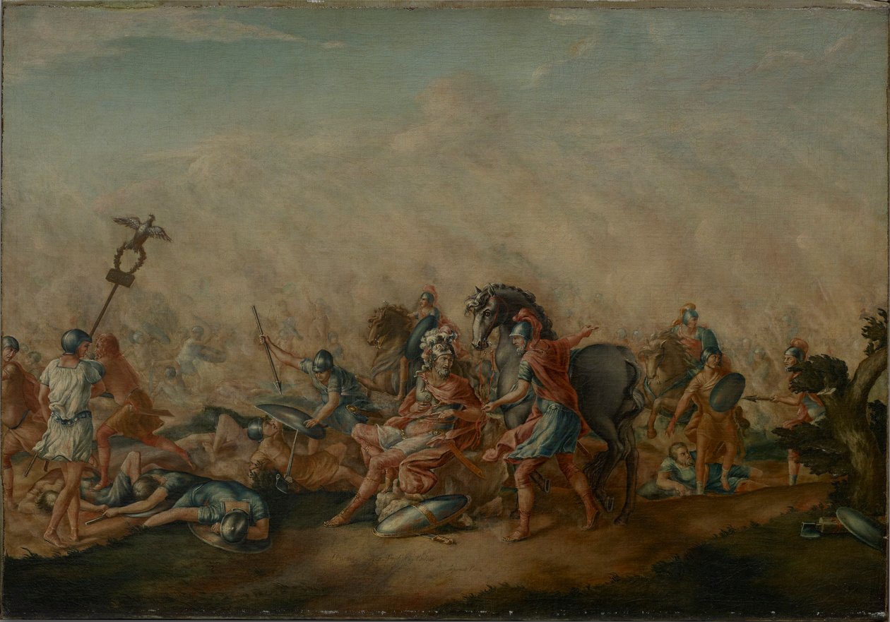 A Morte de Paulus Aemilius na Batalha de Cannae de John Trumbull
