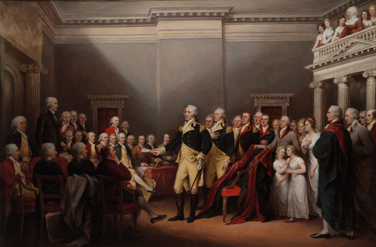 A renúncia do general Washington, 23 de dezembro de 1783 de John Trumbull