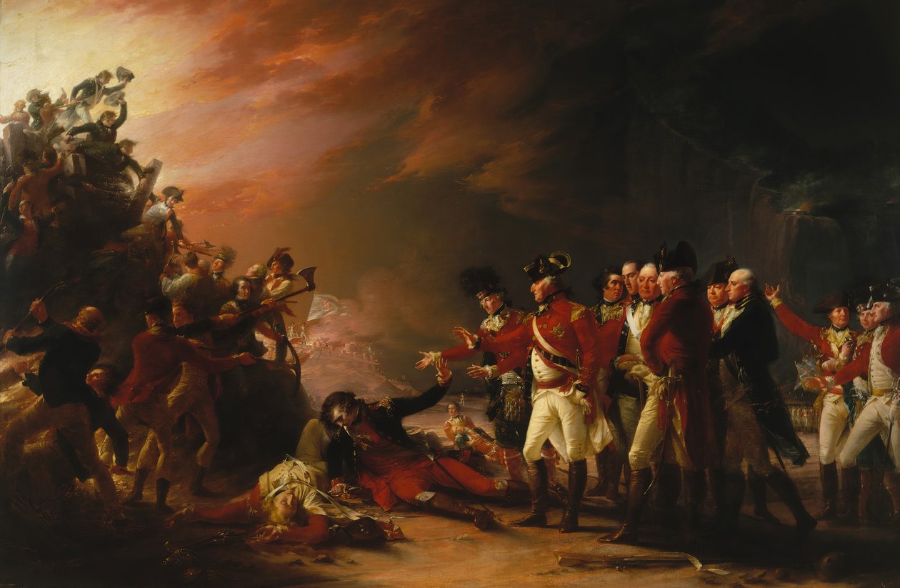 A triagem feita pela guarnição de Gibraltar, 1789. de John Trumbull