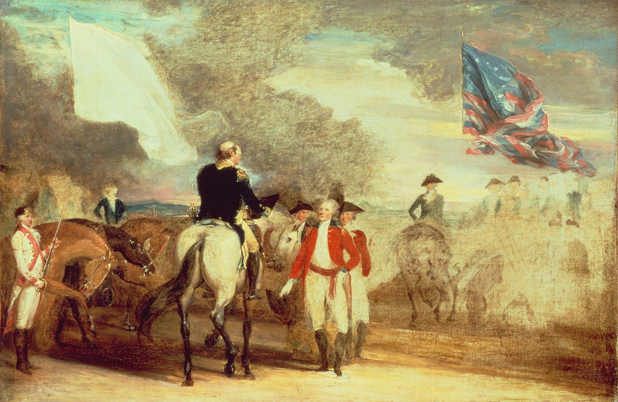 A rendição de Cornwallis em Yorktown, 1787 de John Trumbull