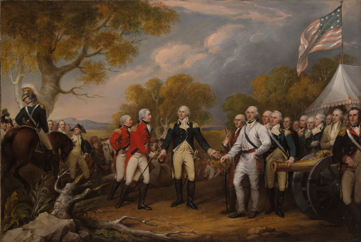 A rendição do General Burgoyne em Saratoga, 16 de Outubro de 1777 de John Trumbull
