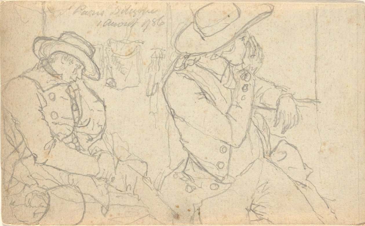 Sem título, do fólio: Esboços em França & Alemanha, uma das 22 folhas do fólio B de John Trumbull