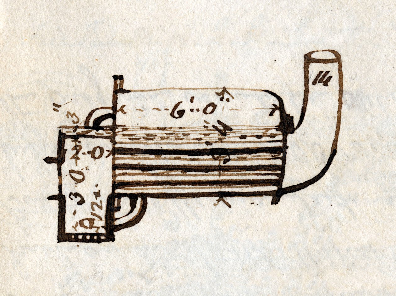 Detalhe de &39;Rocket&39;, vista lateral, do caderno de Rastrick, 1829 de John Urpeth Rastrick