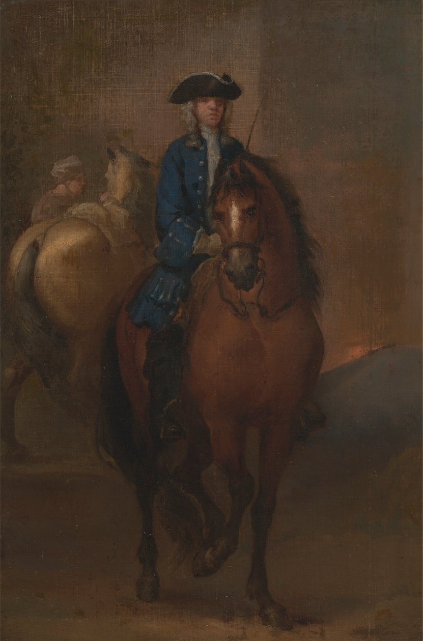Um Jovem Cavaleiro a Montar um Cavalo Escocês de John Vanderbank
