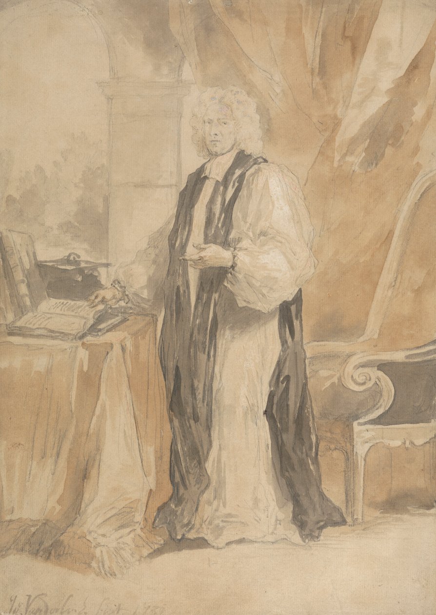 Retrato Estudo de um Divino de John Vanderbank