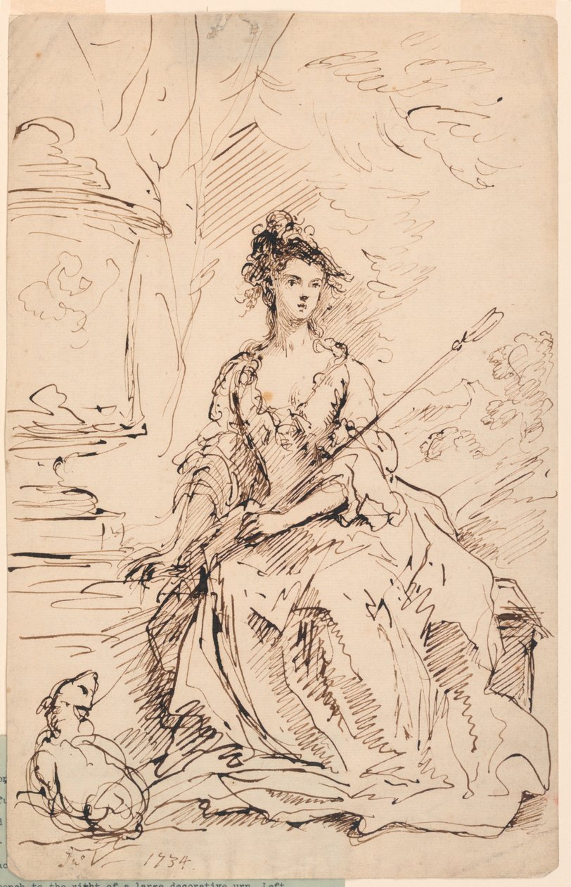 Retrato de uma senhora (Peg Woffington?) como uma pastora de John Vanderbank