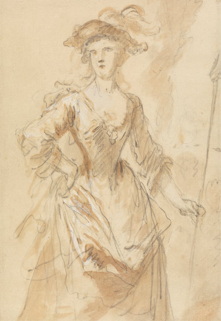 Retrato de uma Jovem Senhora como Pastorinha de John Vanderbank