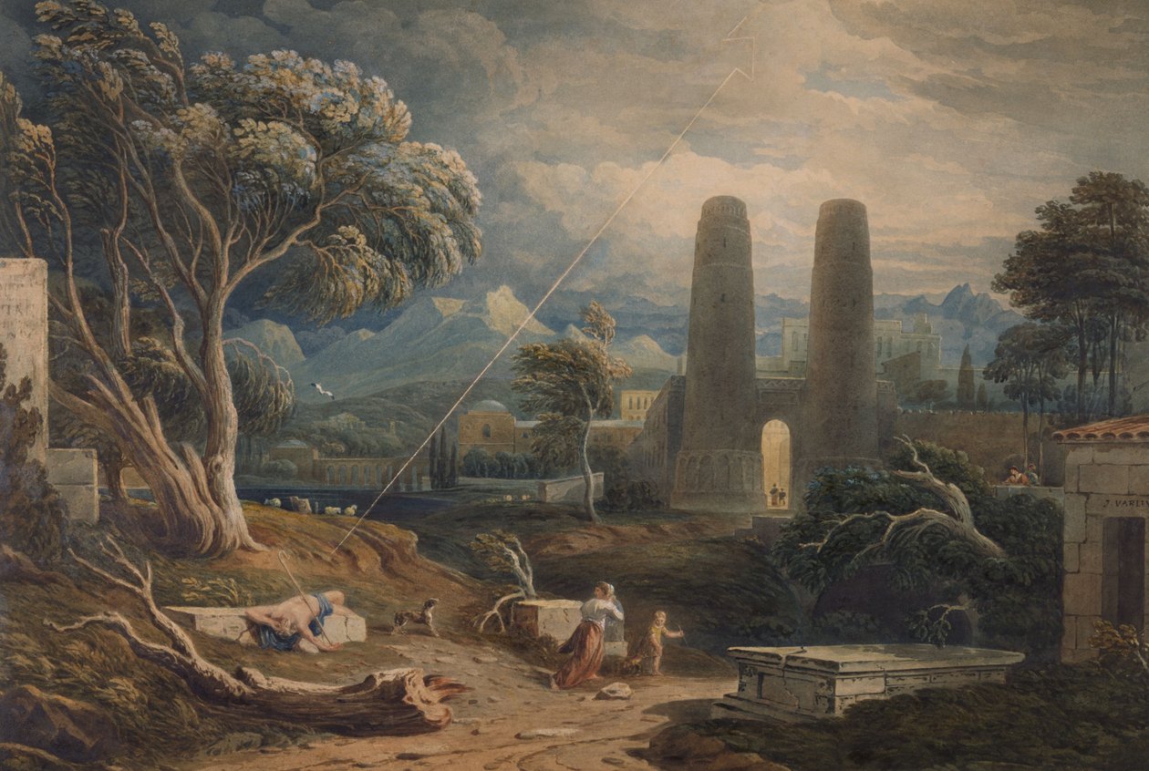 Uma tempestade de trovões, 1817-1818 de John Varley