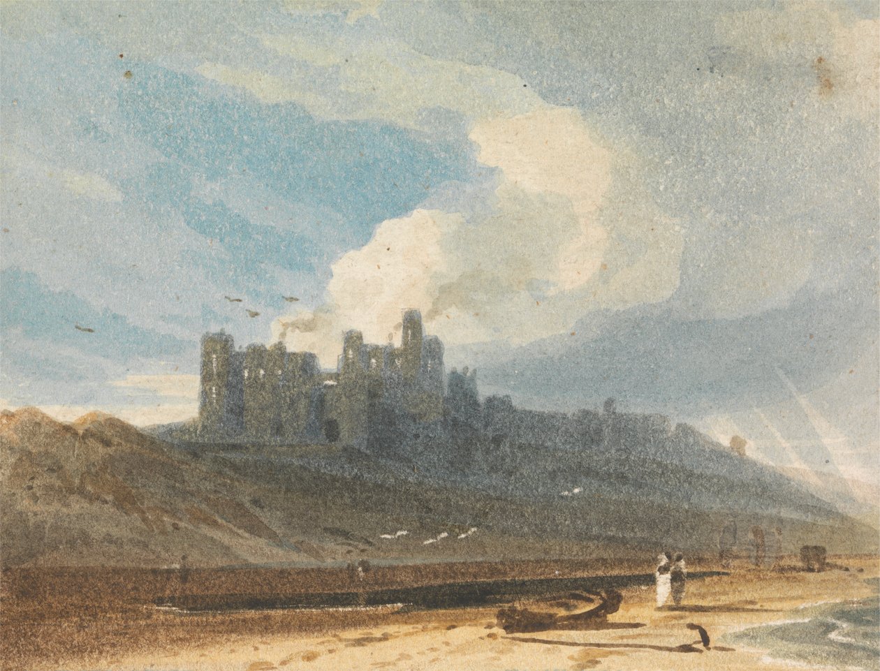 Castelo de Bamburgh, Northumberland de John Varley